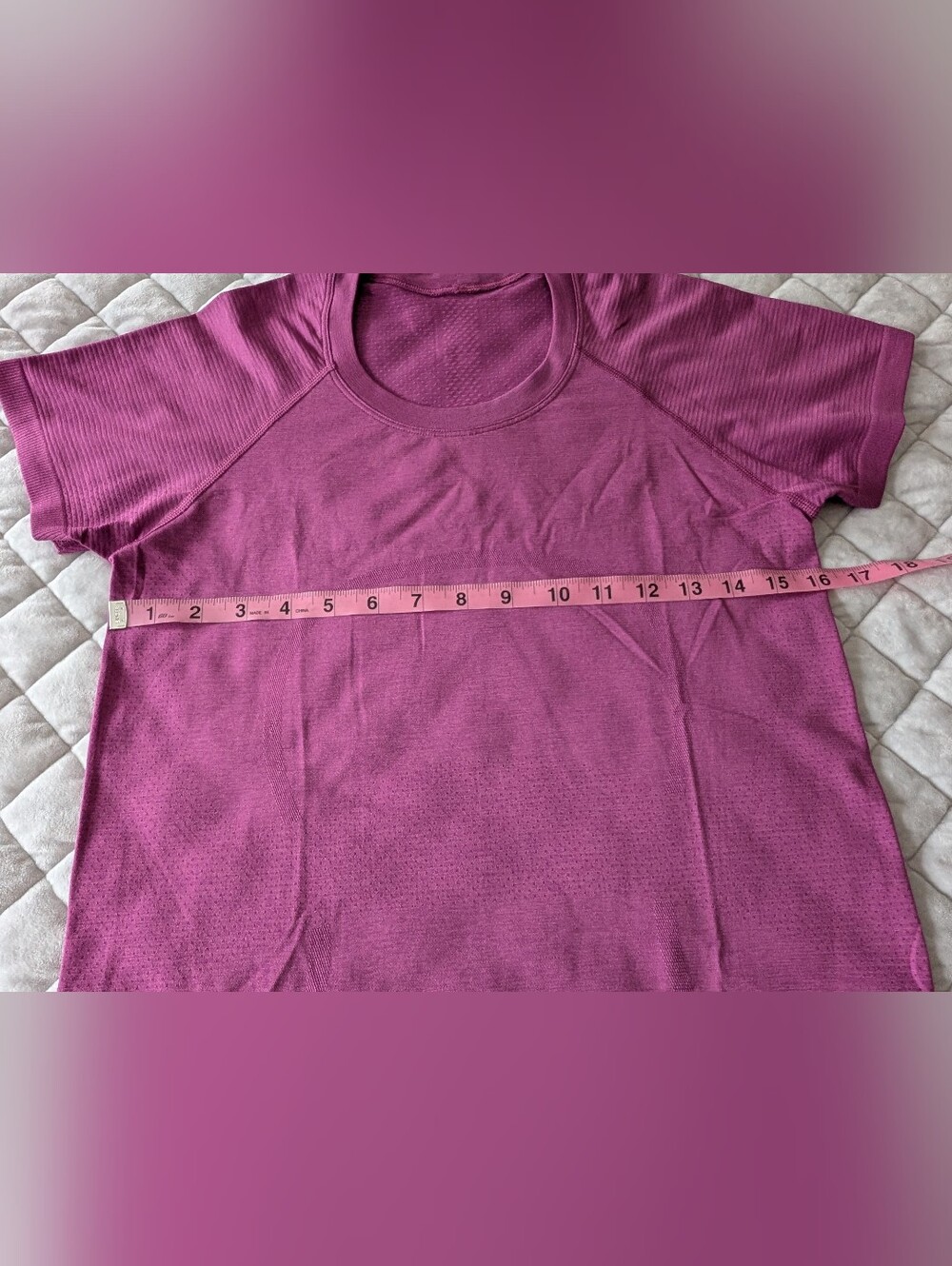 Lululemon Swiftly Tech Short Sleeve Shirt, Plum Purple, Hip Length, Size 8 - Picture 3 of 5